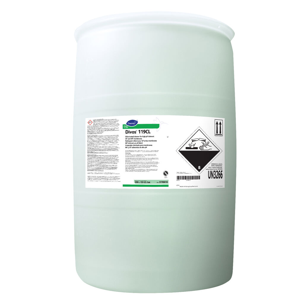 Divos® 119CL, 55gal - Chlorinated cleaner for high pH tolerant UF and MF membranes